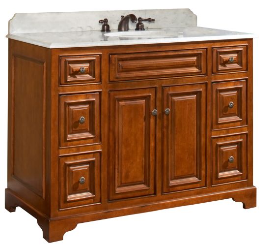 Sunny Wood CB4821D Medium Maple Vanity Cabinet 48 Wood Vanity Cabinet from the Cambrian Collection