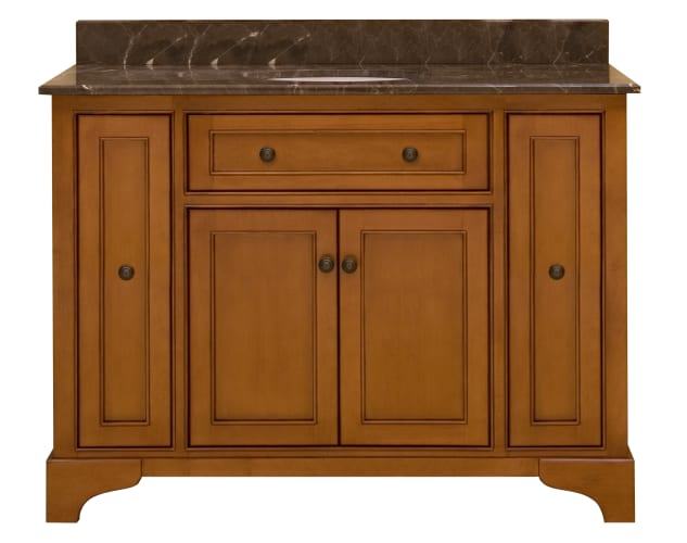 Sunny Wood HS4821D Light Distressed Medium Vanity Cabinet 48 Wood Vanity Cabinet from the Halston Collection