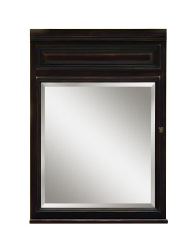 Sunny Wood BH2635M Antique Black Medicine Cabinet 26 Single Door Medicine Cabinet from the Barton Hill Collection