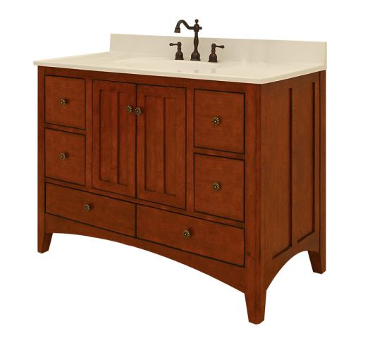 Sunny Wood EP4821D Cinnamon / Nutmeg Vanity Cabinet 48 Wood Vanity Cabinet from the Expressions Collection