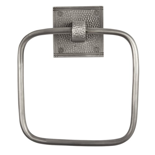 The Copper Factory CF135SN Square Copper Towel Ring, Satin Nickel
