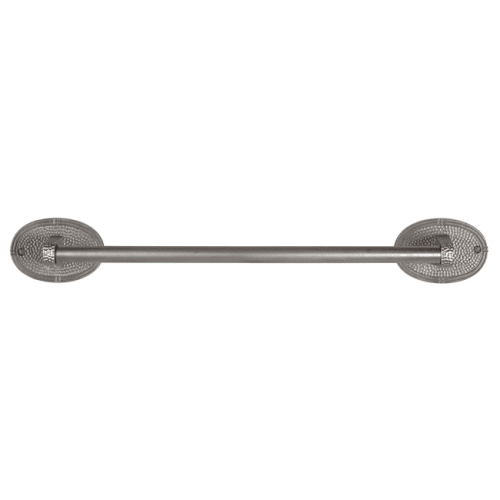 The Copper Factory CF171SN Copper Towel Bar with Oval Backplates - Satin Nickel