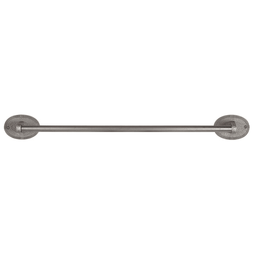 The Copper Factory Hammered Copper 24 Towel Bar with Oval Backplates