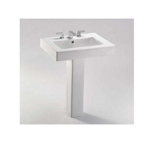 TOTO LPT315G#01 Pedestal Lavatory with Single Hole and SanaGloss, Cotton White