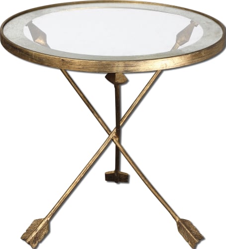 Uttermost Aero Glass Top Accent Table