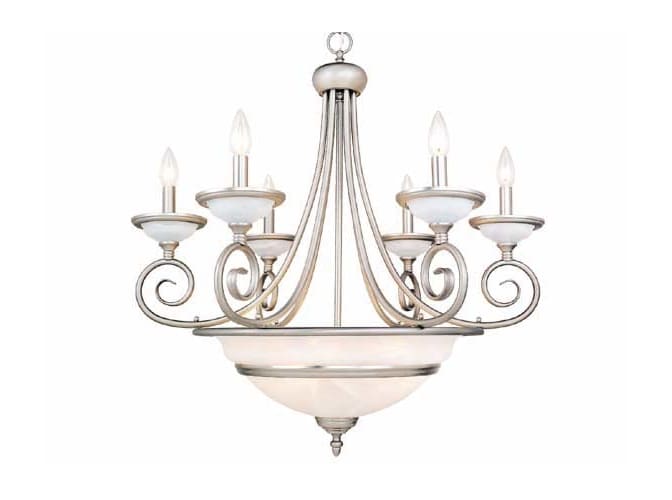 Vaxcel Lighting CH1011BN Brushed Nickel Chandeliers Contemporary / Modern Eleven Light Up / Down Lighting Chandelier from the Da Vinci Collection