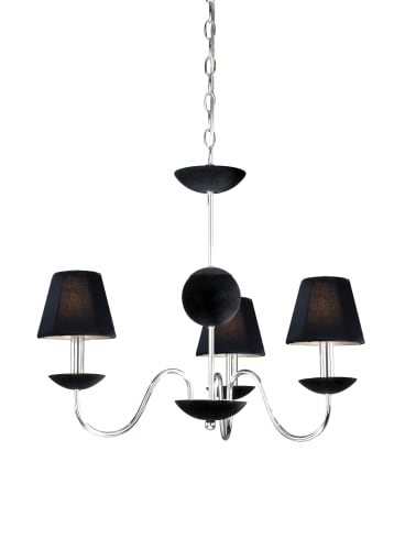 Vaxcel Lighting MA-CHU003CH Chrome Chandeliers Transitional Three Light Up Lighting Chandelier from the Manhattan Collection