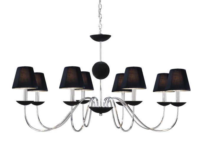 Vaxcel Lighting MA-CHU008CH Chrome Chandeliers Transitional Eight Light Up Lighting Chandelier from the Manhattan Collection