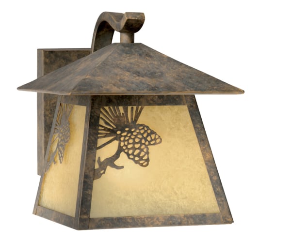 Vaxcel Lighting OW50573OA Olde World Patina Whitebark Rustic / Country Single Light Down Lighting Outdoor Wall Sconce from the Whitebark Collection OW50573