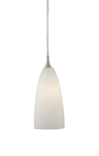Vaxcel Lighting PD30144SN Satin Nickel Pendants Contemporary / Modern Single Light Down Lighting Mini / Monorail Pendant from the Milano Collection
