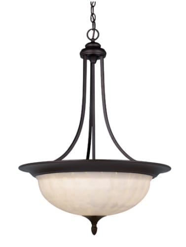 Vaxcel Lighting PD33345OBB Oil Burnished Bronze Pendants Tuscan Five Light Down Lighting Bowl Pendant from the Brussels Collection