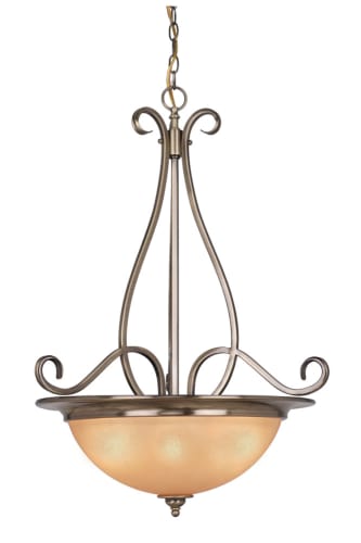 Vaxcel Lighting PD35924A/C Antique Brass Pendants Tuscan Five Light Down Lighting Bowl Pendant from the Mont Blanc Collection
