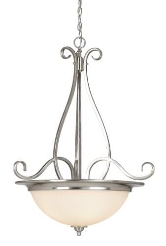 Vaxcel Lighting PD35924SN Satin Nickel Pendants Tuscan Five Light Down Lighting Bowl Pendant from the Mont Blanc Collection