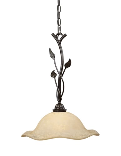 Vaxcel Lighting PD38825OL Oil Shale Pendants Transitional Single Light Down Lighting Pendant from the Vine Collection