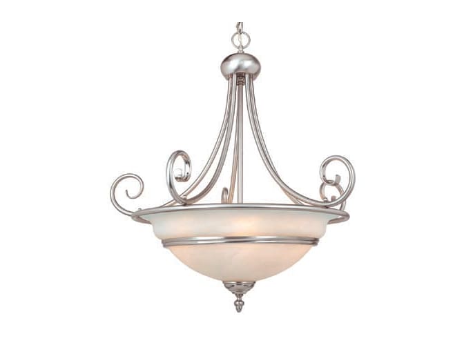 Vaxcel Lighting PD5324BN Brushed Nickel Pendants Traditional / Classic 5 Light 24 Bowl Pendant from the Da Vinci Collection