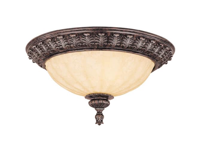 Vaxcel Lighting PR-CCU150BA Burnt Patina Ceiling Fixtures Tuscan Two Light Down Lighting Flush Mount Ceiling Fixture from the Princeton Collection