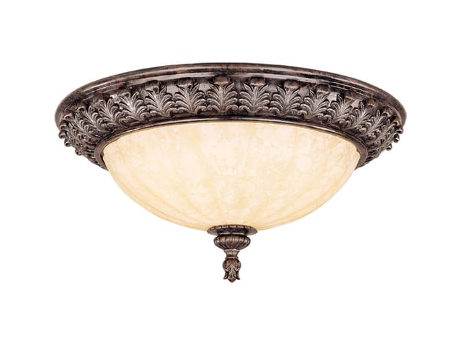 Vaxcel Lighting PR-CCU210BA Burnt Patina Ceiling Fixtures Tuscan Four Light Down Lighting Flush Mount Ceiling Fixture from the Princeton Collection