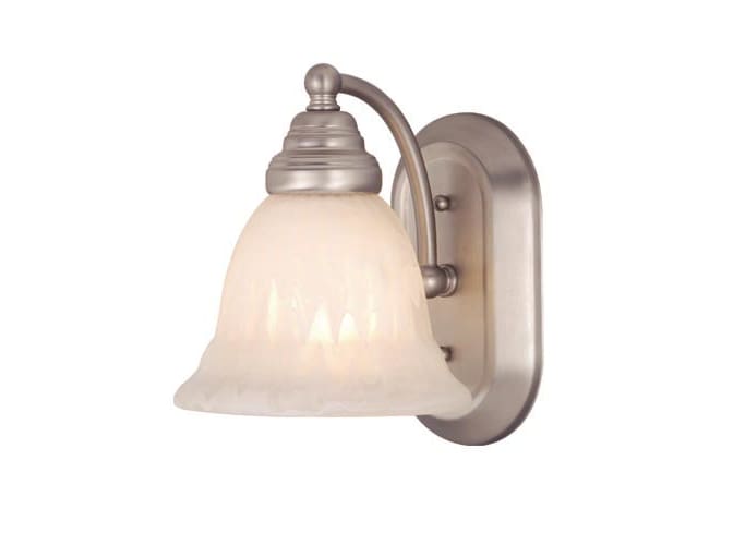 Vaxcel Lighting VL33361BN Brushed Nickel Brussels Tuscan Single Light Down Lighting 6.63 Wide Bathroom Fixture from the Brussels Collection VL33361