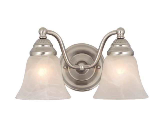 Vaxcel Lighting VL35122BN Brushed Nickel Standford Two Light Down Lighting 13 Wide Bathroom Fixture from the Standford Collection VL35122