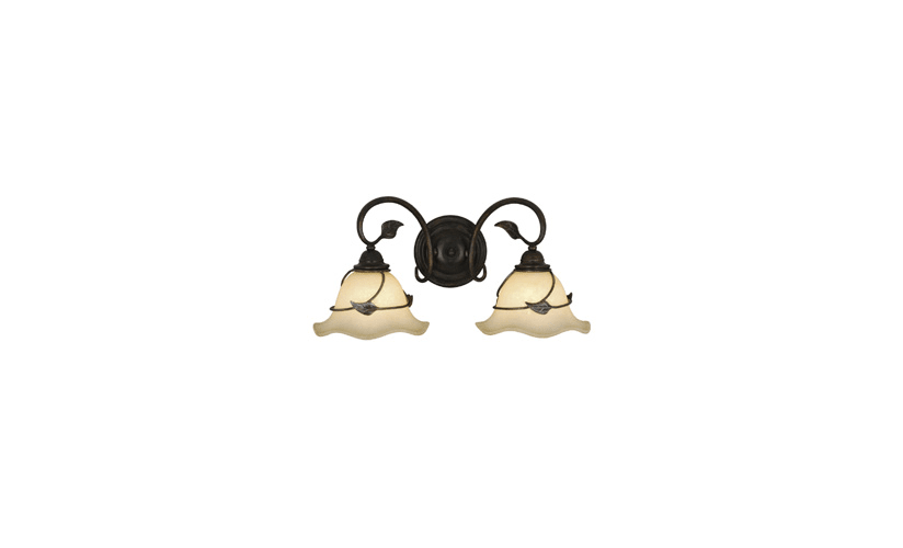 Vaxcel Lighting VL38842OL Oil Shale Vine Transitional Two Light Down Lighting 18.5 Wide Bathroom Fixture from the Vine Collection VL38842