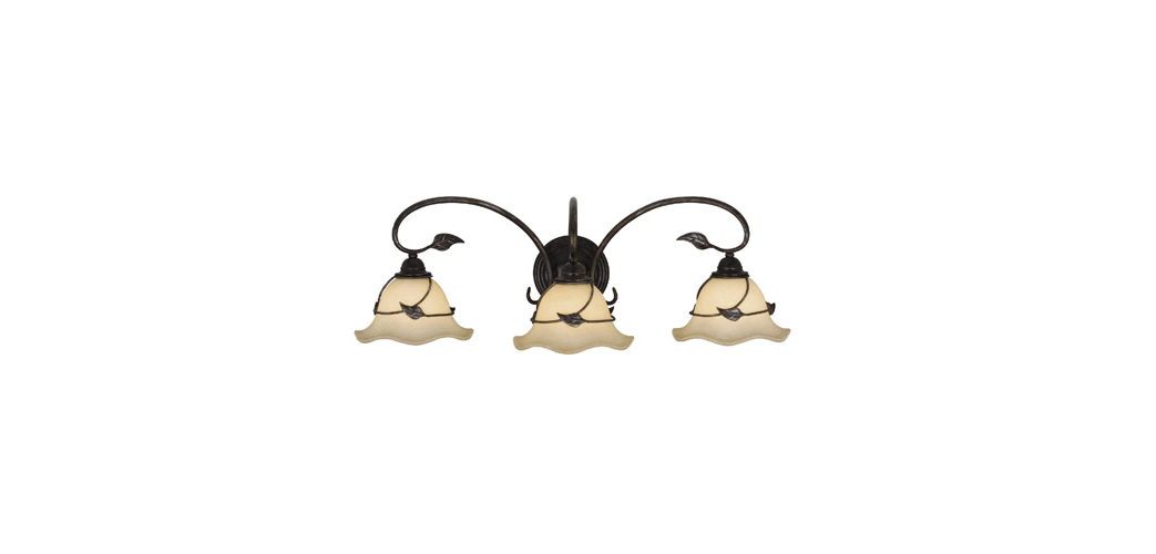 Vaxcel Lighting VL38843OL Oil Shale Vine Transitional Three Light Down Lighting 27.5 Wide Bathroom Fixture from the Vine Collection VL38843