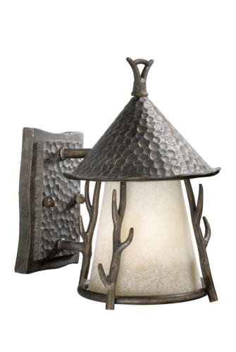 Vaxcel Lighting WD-OWD070AA Autumn Patina Woodland Rustic / Country Single Light Down Lighting Outdoor Wall Sconce from the Woodland Collection WD-OWD070