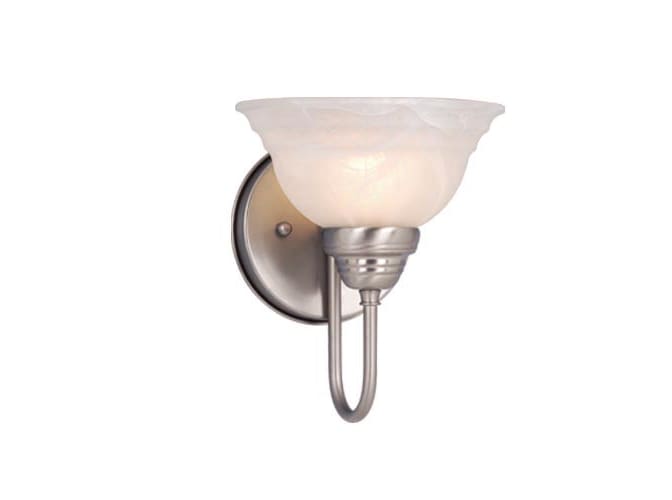 Vaxcel Lighting WL65381BN Brushed Nickel Babylon Contemporary / Modern Single Light Up Lighting Wall Sconce from the Babylon Collection WL65381