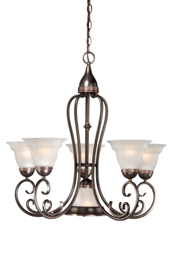 Vaxcel Lighting NI-CHB006ORZ Oil Brushed Bronze Chandeliers 6 Light Up / Down Lighting Chandelier from the Nice Collection