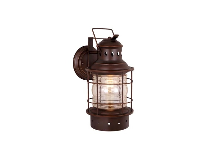 Vaxcel Lighting OW37051BBZ Burnished Bronze Hyannis Transitional Single Light Down Lighting Outdoor Wall Sconce from the Hyannis Collection OW37051