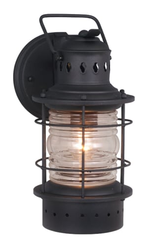 Vaxcel Lighting OW37051TB Textured Black Hyannis Transitional Single Light Down Lighting Outdoor Wall Sconce from the Hyannis Collection OW37051