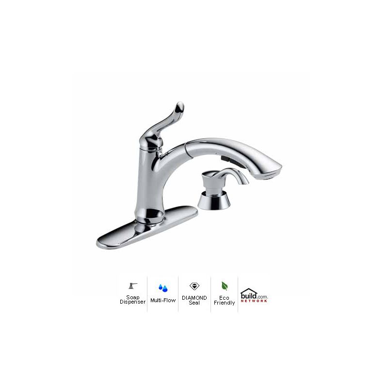 Delta 4353-dst linden single handle pullout kitchen faucet