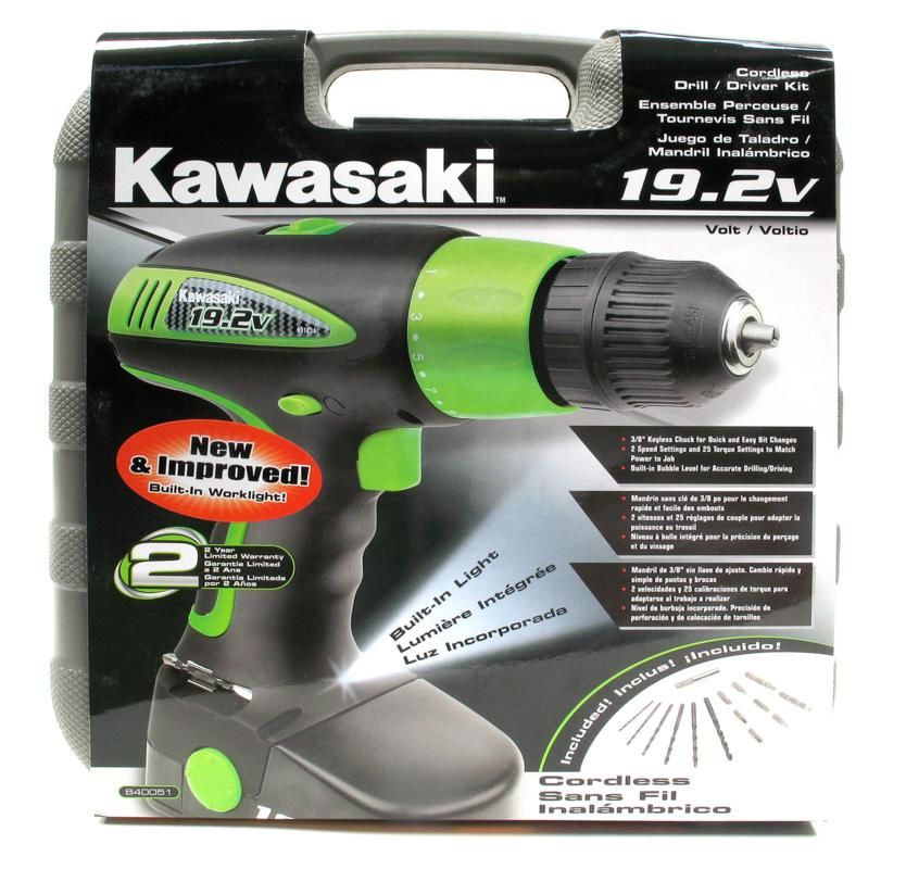Kawasaki 840051 19.2V 20 Piece Cordless Drill Kit