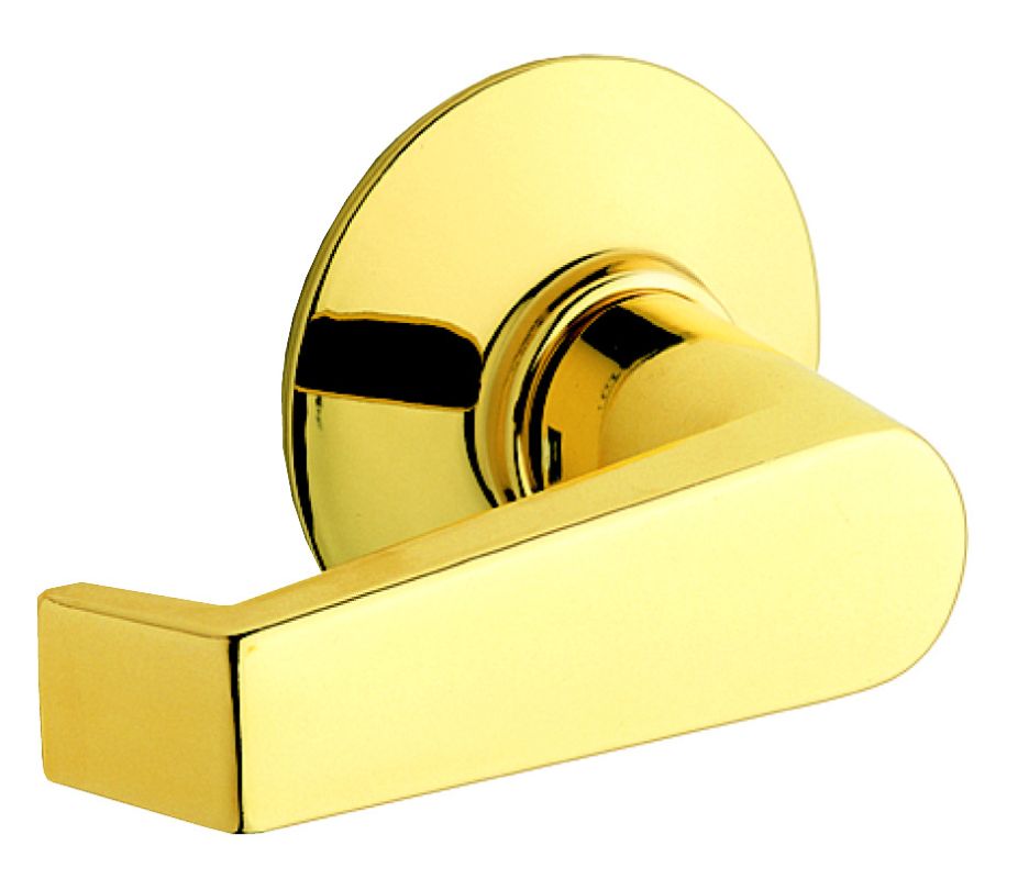 UPC 043156959808 product image for Schlage A10LEV605 Polished Brass A-Series Levon Passage Door Lever Set | upcitemdb.com